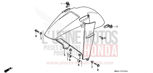 FRONT FENDER CBR600FK de 1989